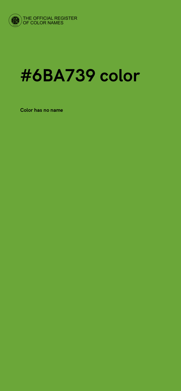 #6BA739 color image