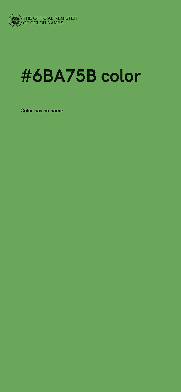 #6BA75B color image