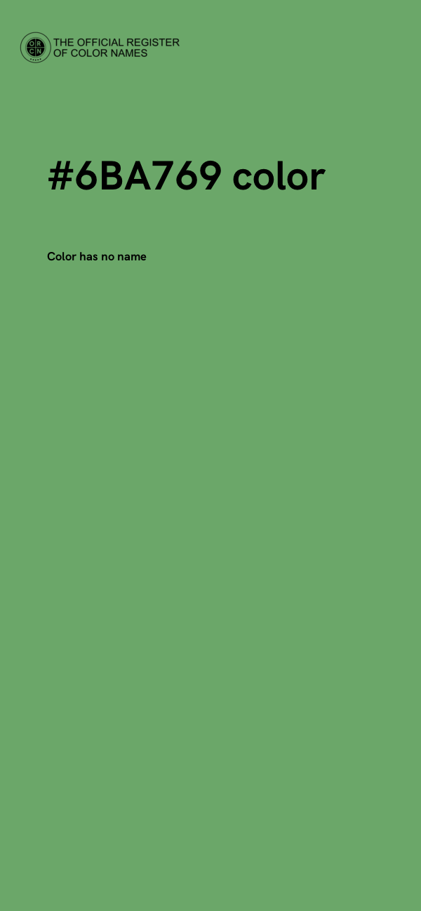 #6BA769 color image