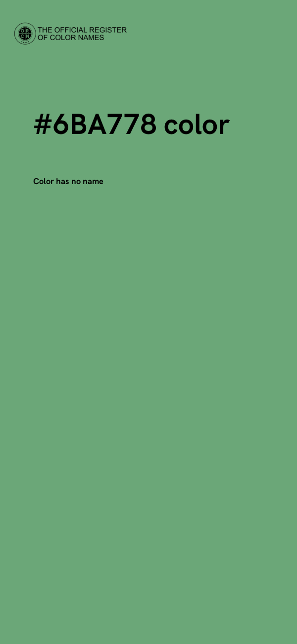 #6BA778 color image