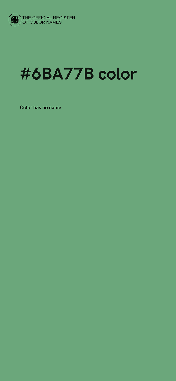 #6BA77B color image
