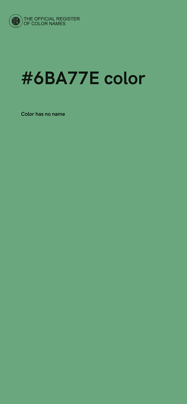 #6BA77E color image