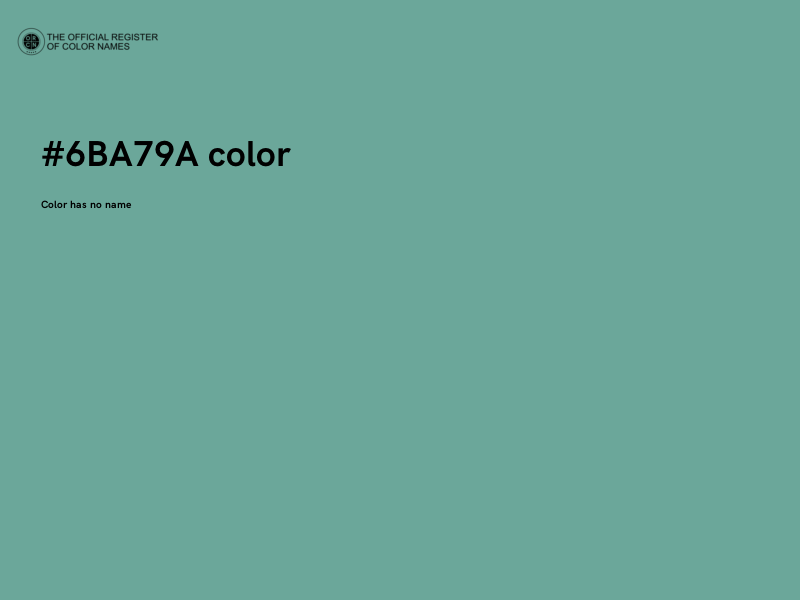 #6BA79A color image