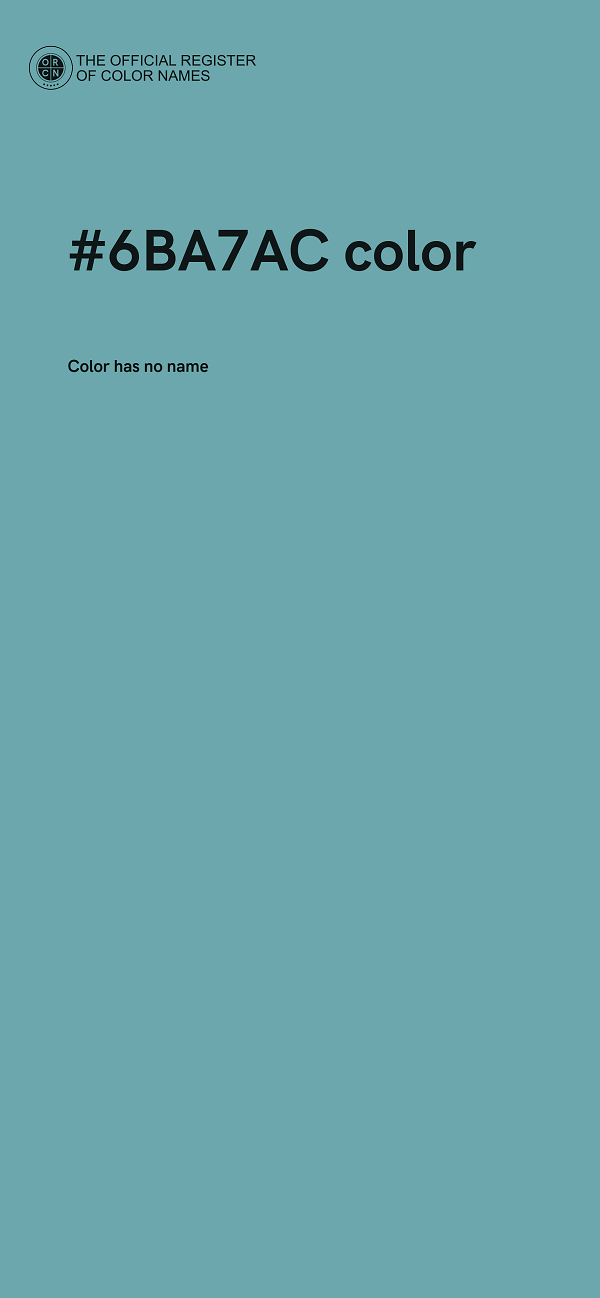 #6BA7AC color image