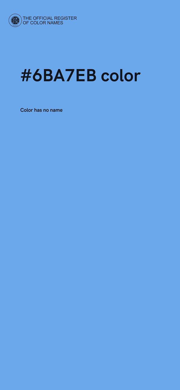 #6BA7EB color image