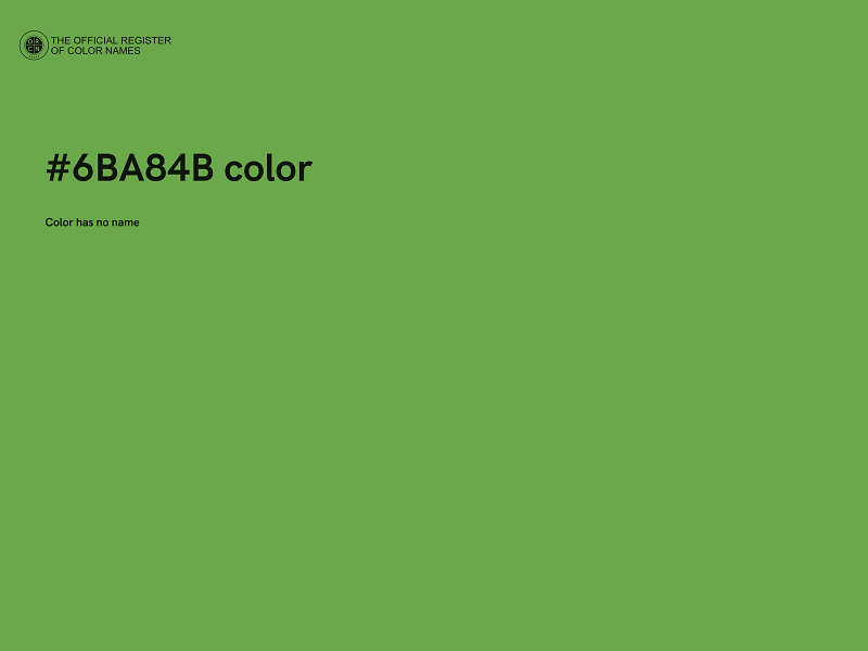 #6BA84B color image