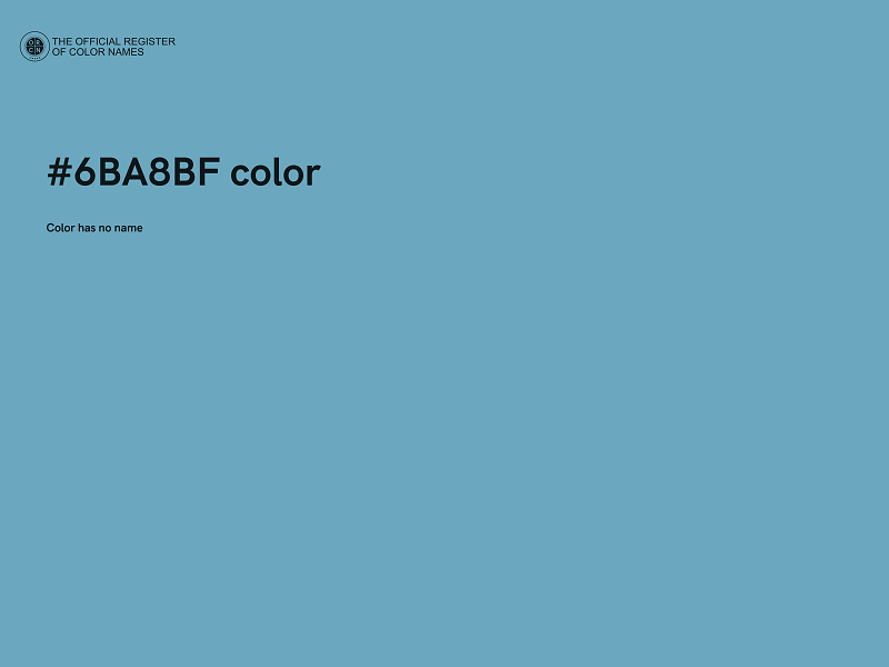 #6BA8BF color image