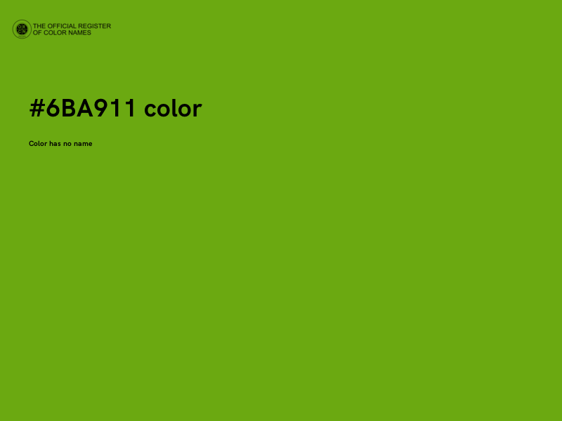 #6BA911 color image