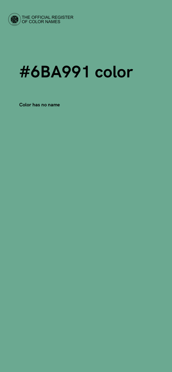 #6BA991 color image