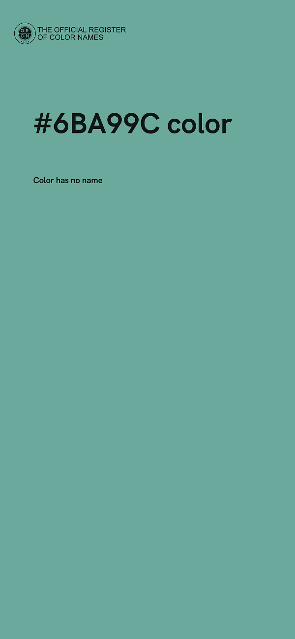 #6BA99C color image