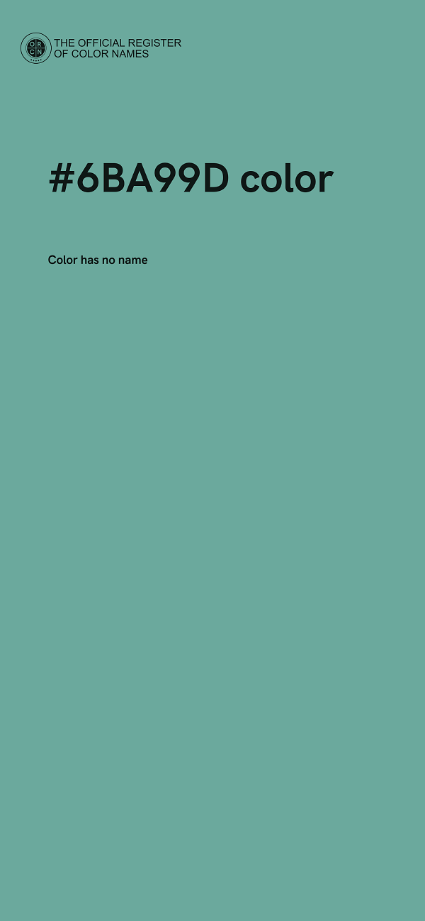 #6BA99D color image