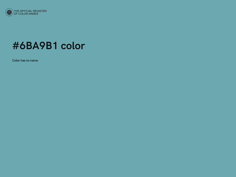 #6BA9B1 color image