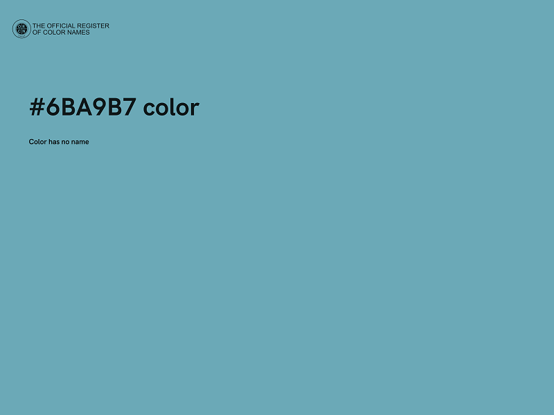 #6BA9B7 color image