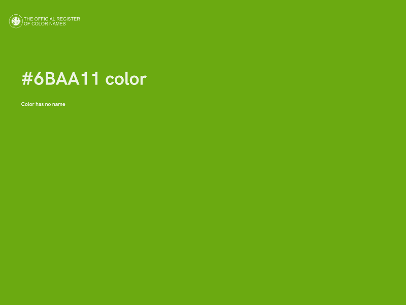 #6BAA11 color image