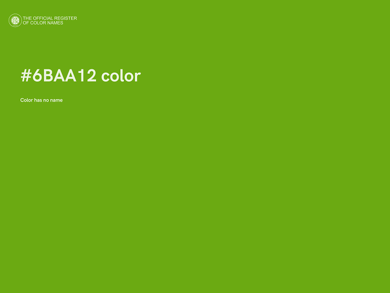 #6BAA12 color image