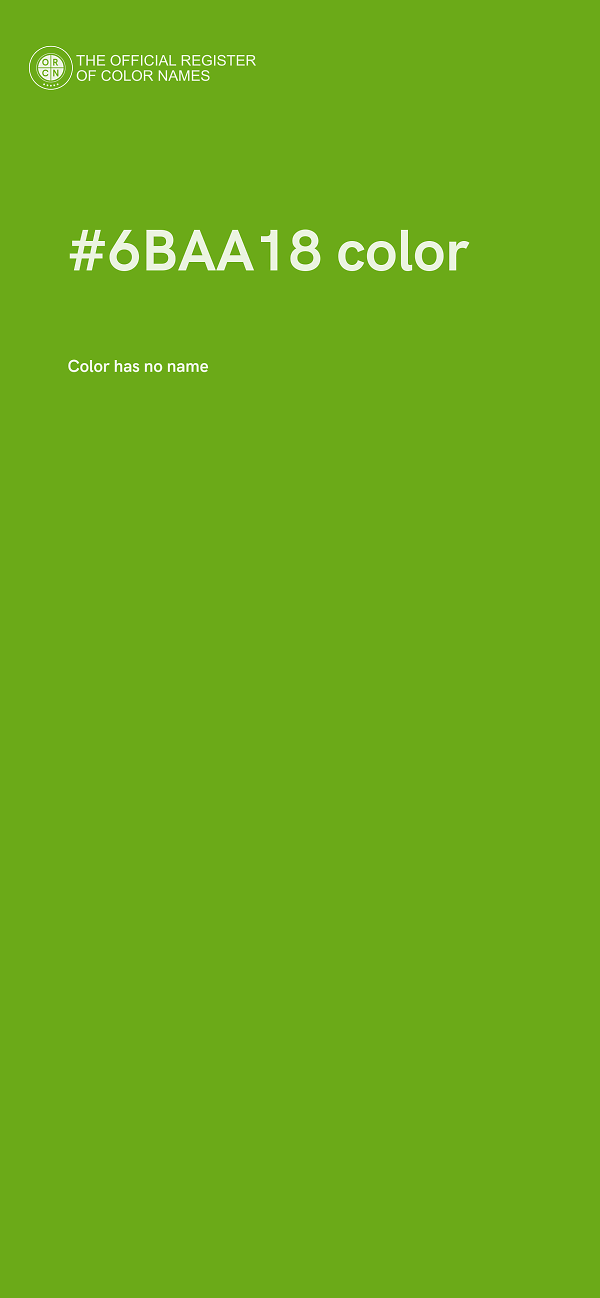 #6BAA18 color image