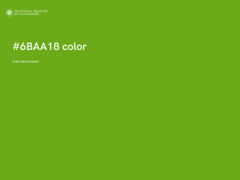#6BAA18 color image