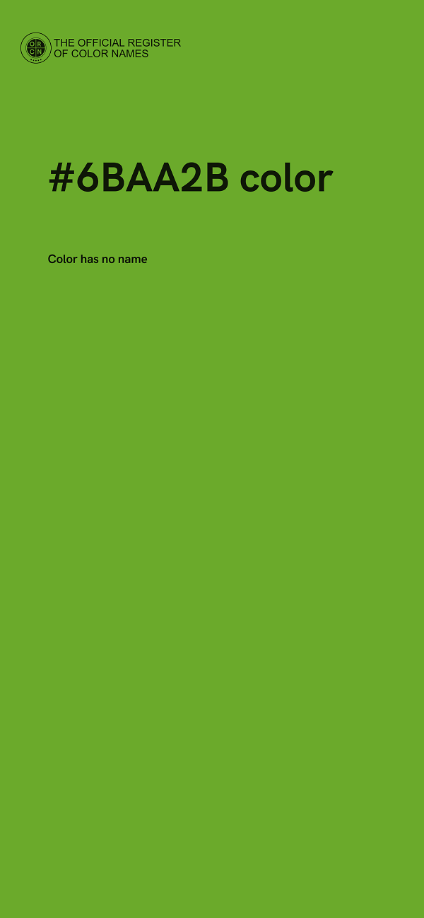 #6BAA2B color image