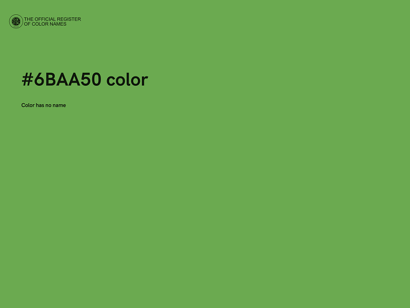 #6BAA50 color image