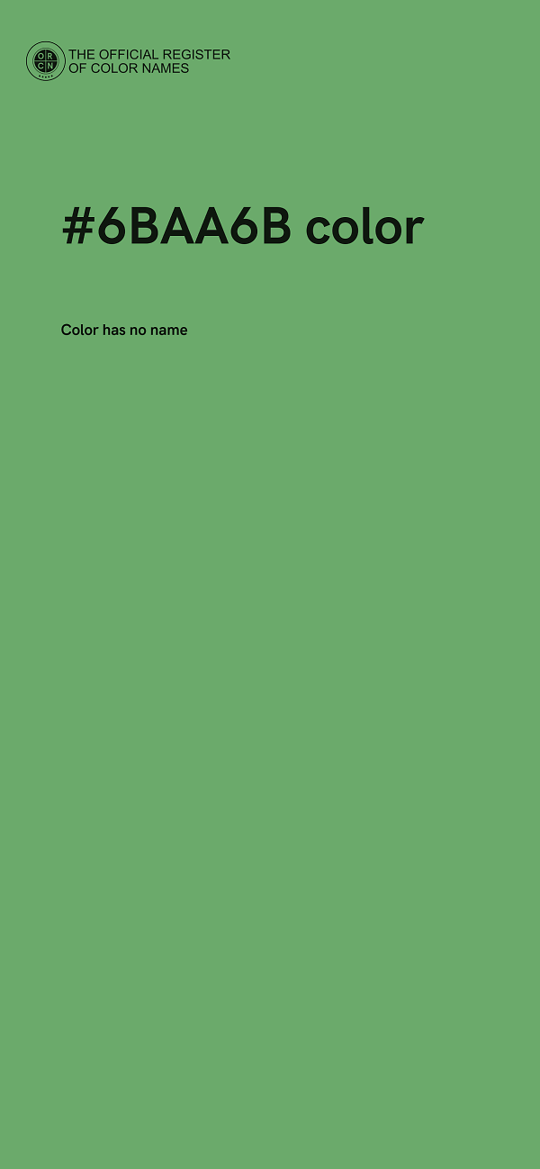 #6BAA6B color image