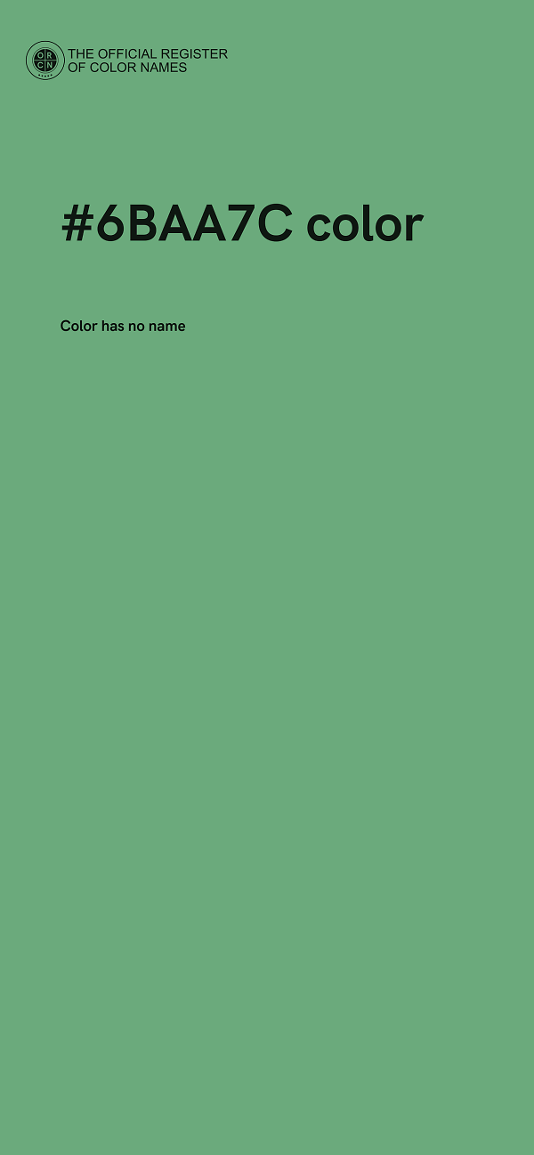 #6BAA7C color image