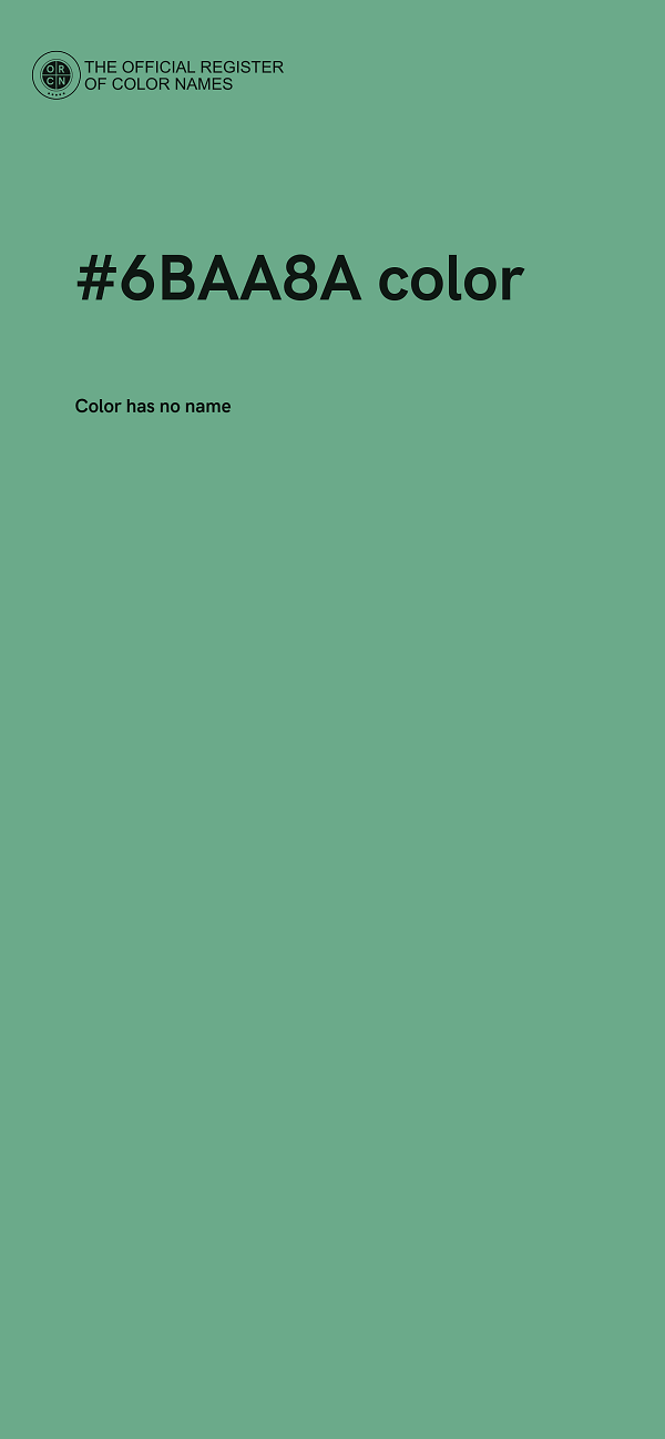 #6BAA8A color image