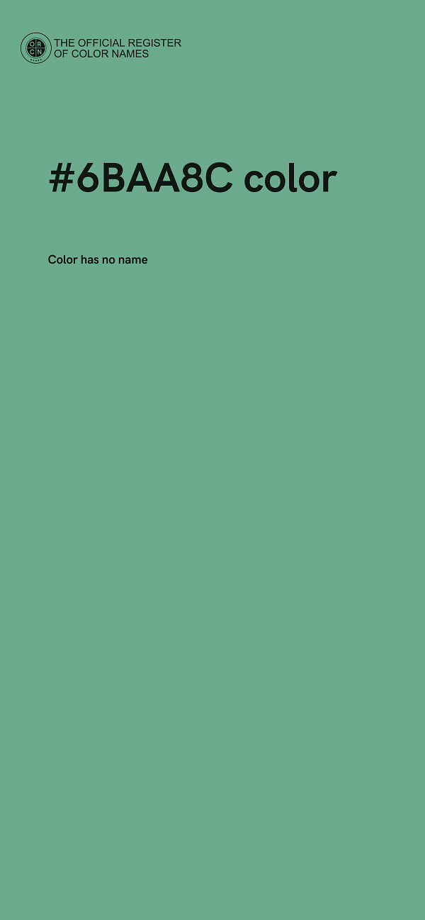 #6BAA8C color image