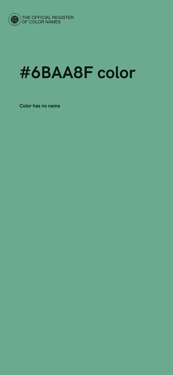 #6BAA8F color image