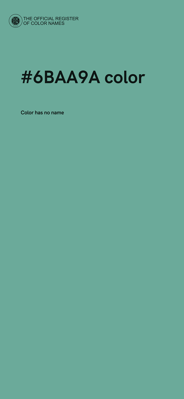 #6BAA9A color image