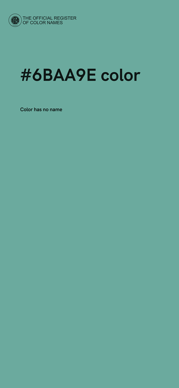 #6BAA9E color image