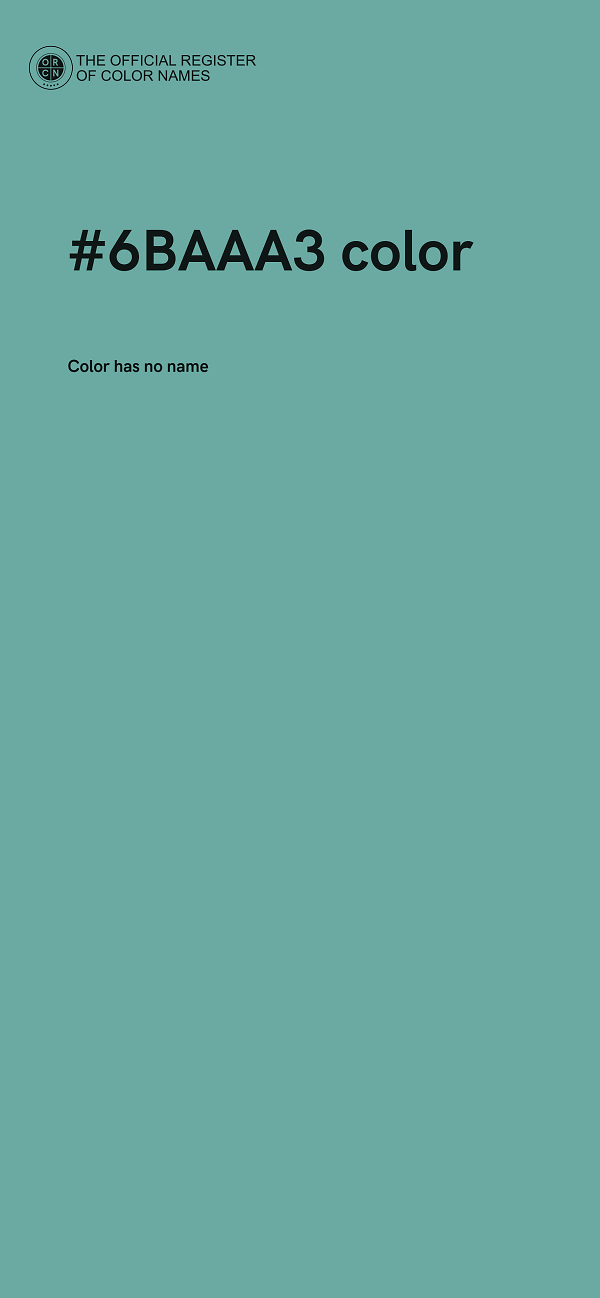 #6BAAA3 color image
