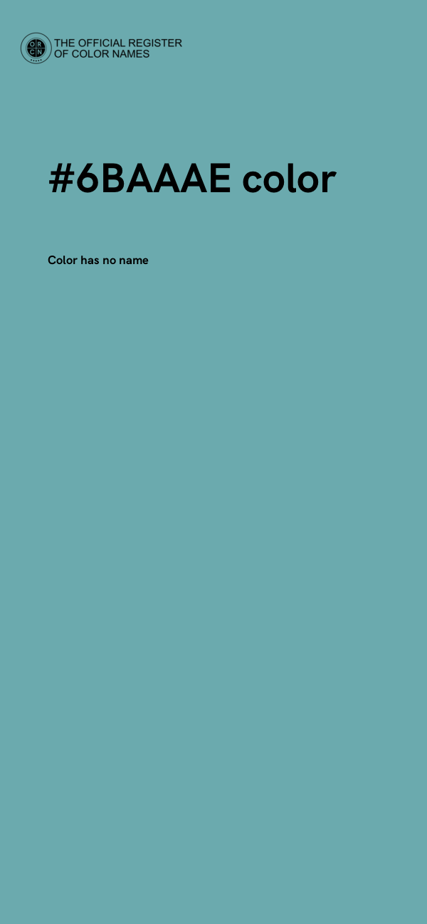 #6BAAAE color image