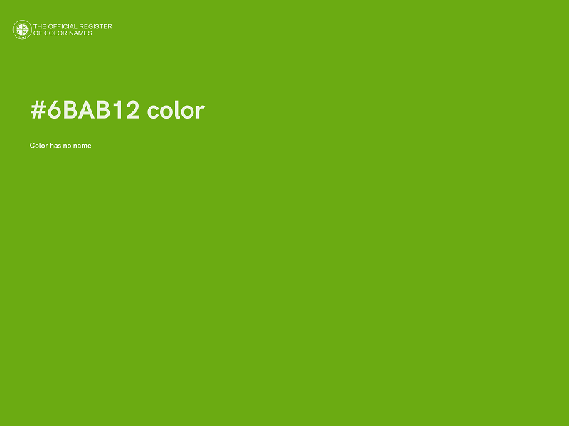 #6BAB12 color image