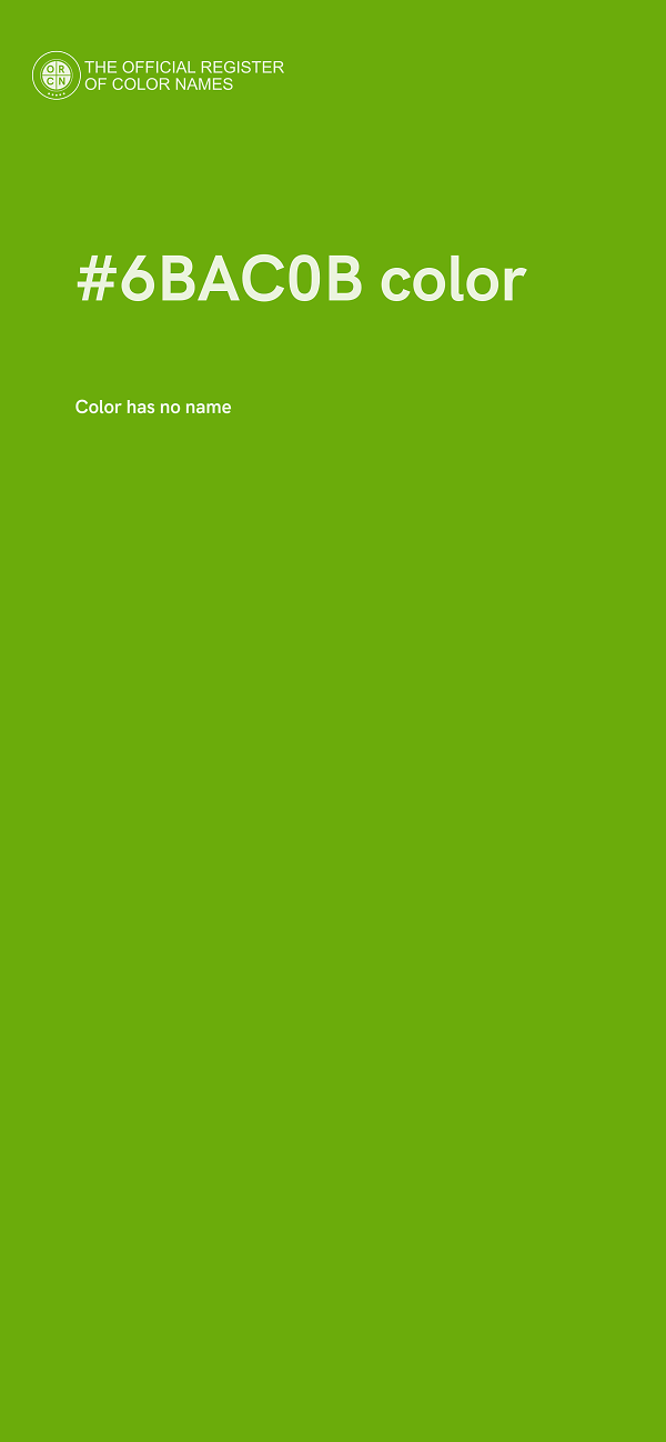 #6BAC0B color image