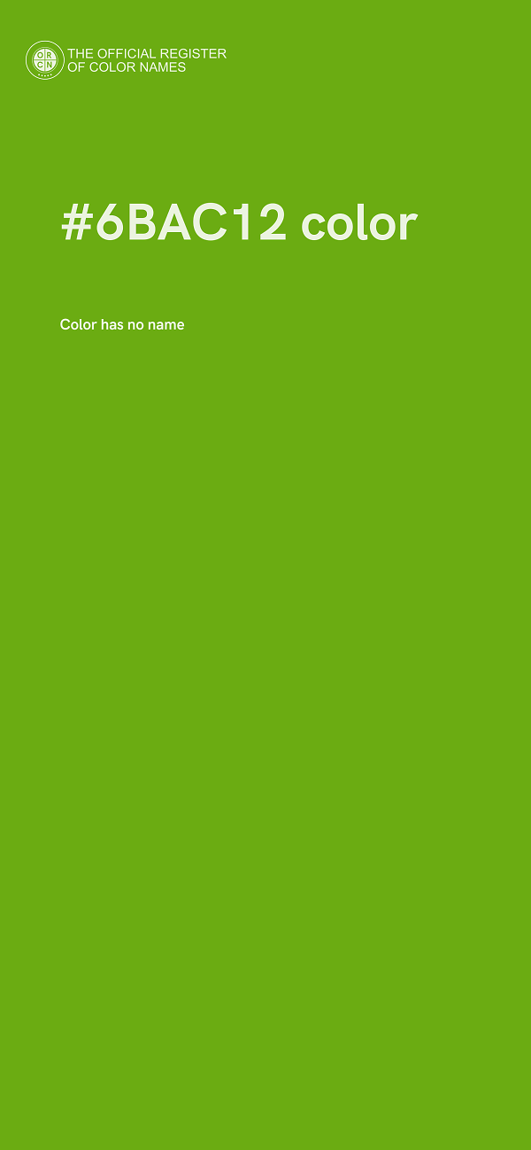 #6BAC12 color image