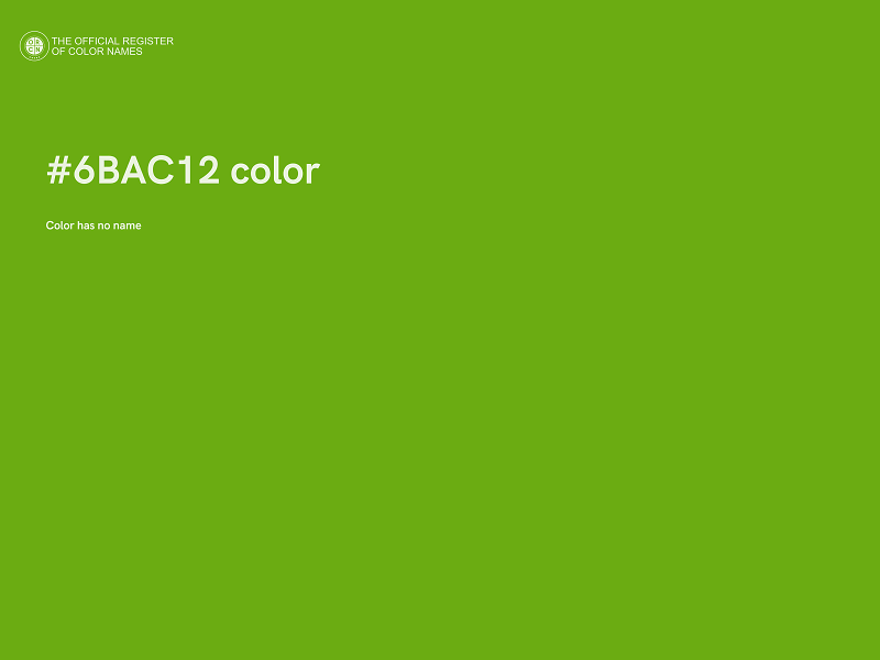 #6BAC12 color image