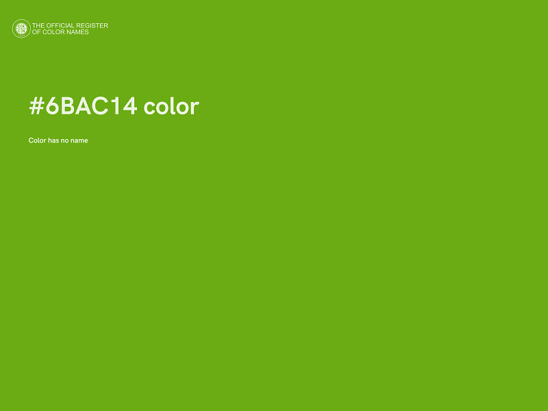 #6BAC14 color image