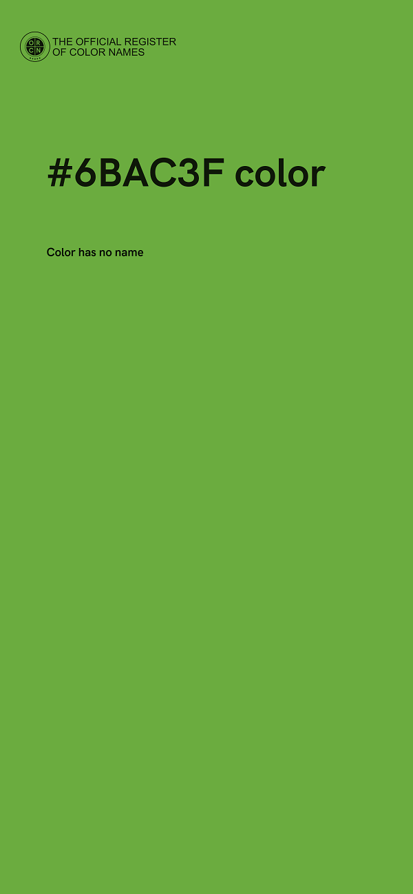 #6BAC3F color image