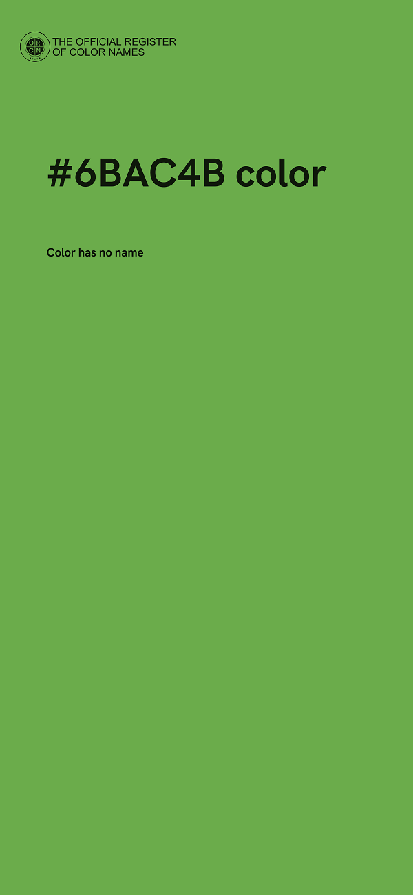 #6BAC4B color image