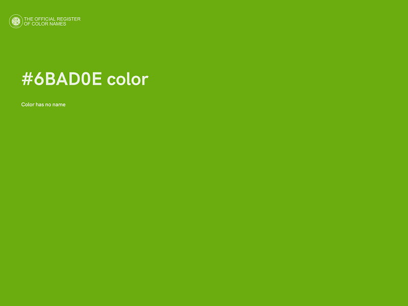 #6BAD0E color image
