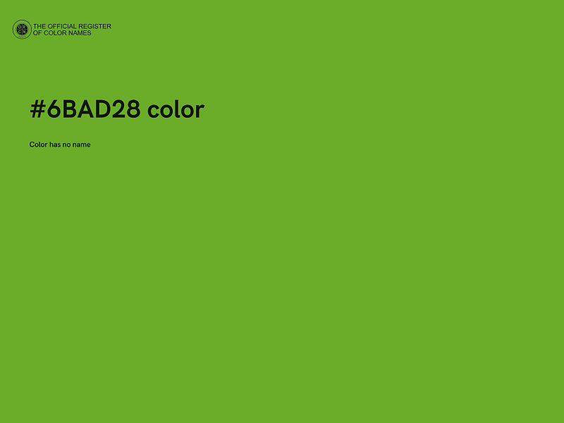 #6BAD28 color image