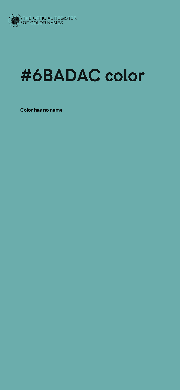 #6BADAC color image