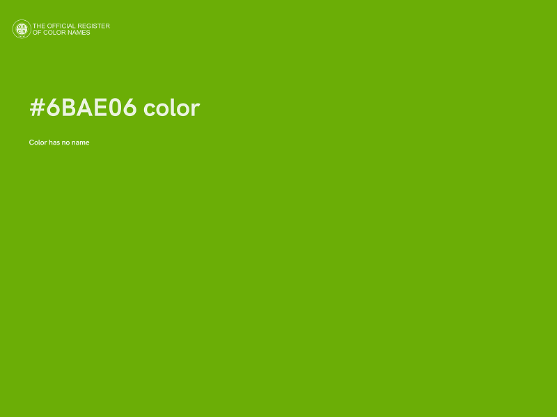 #6BAE06 color image
