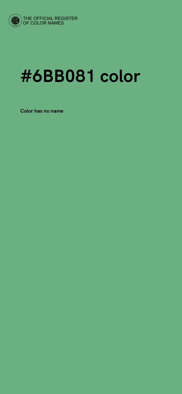 #6BB081 color image