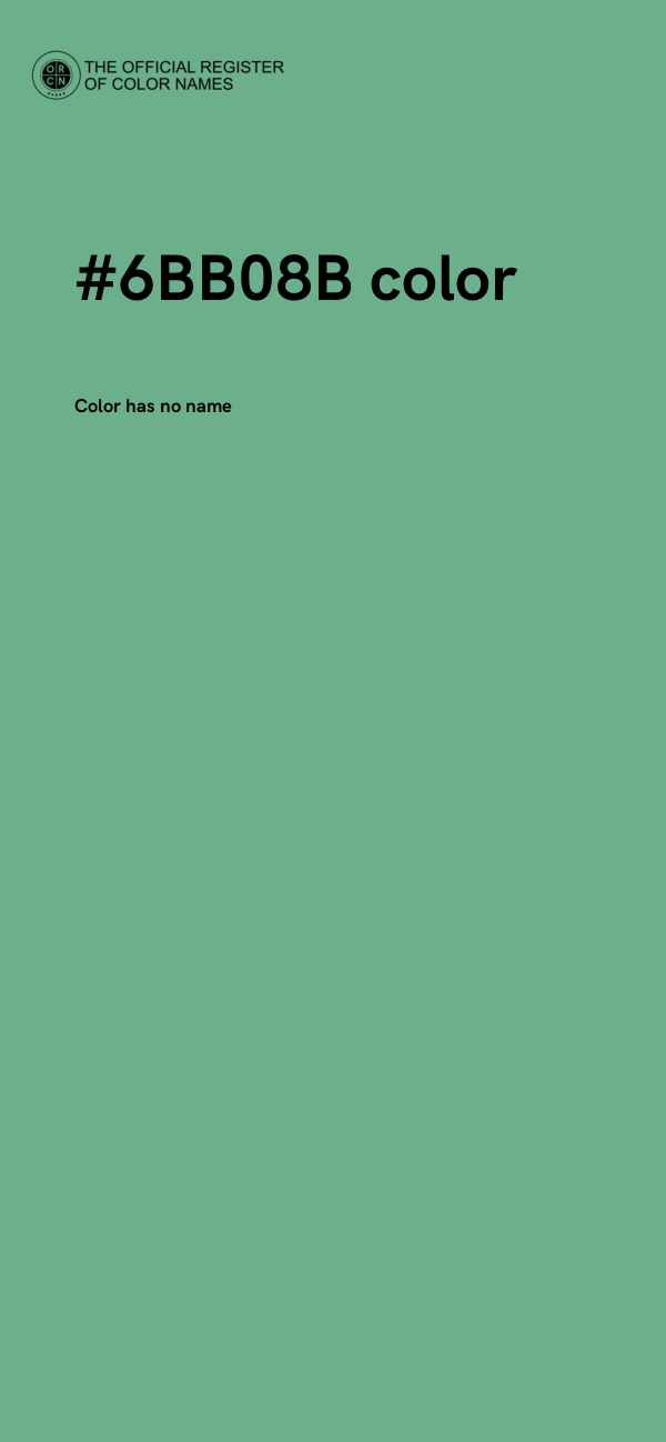 #6BB08B color image