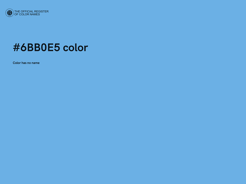 #6BB0E5 color image