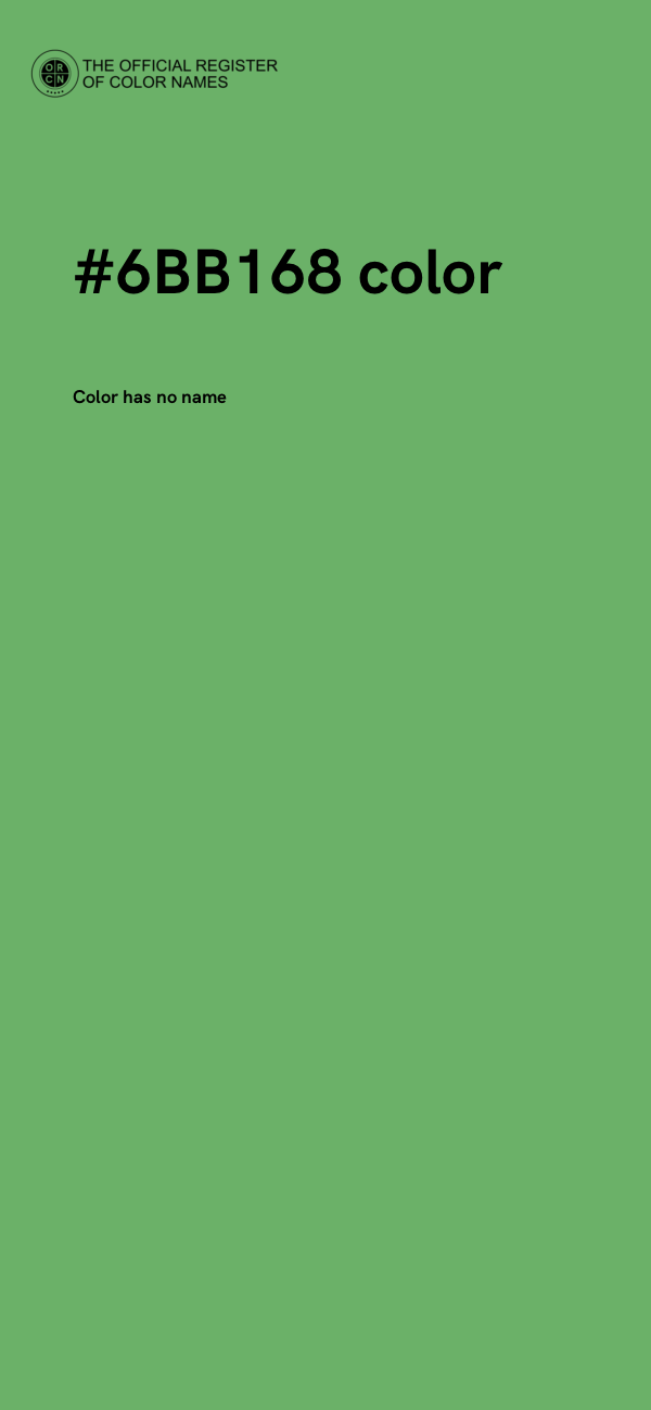 #6BB168 color image