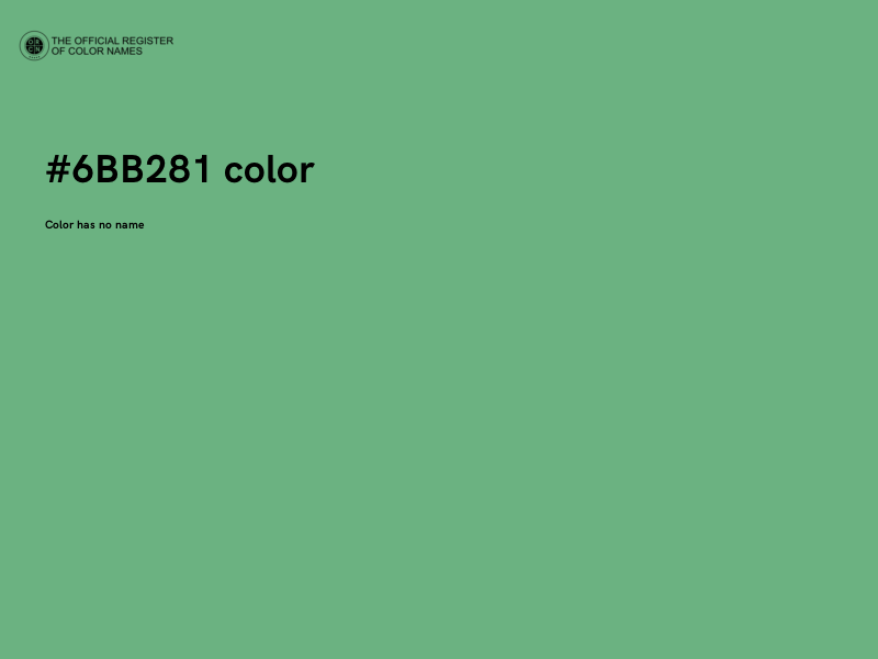 #6BB281 color image