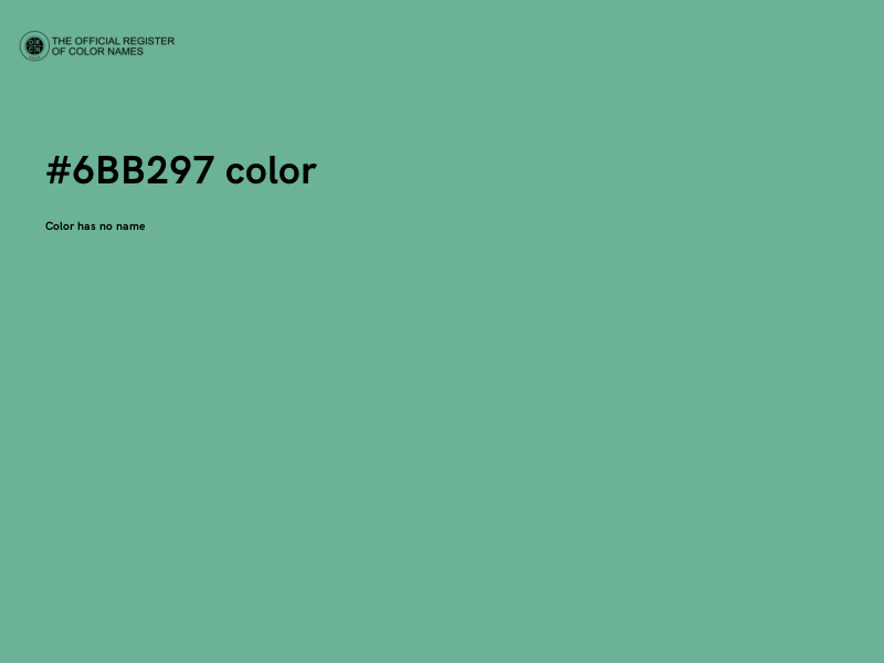 #6BB297 color image
