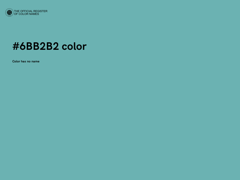 #6BB2B2 color image